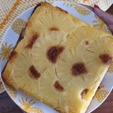 Pastel de piña invertido