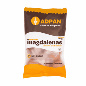 Magdalenas tradicionales Formato Familiar 12 unidades sin gluten