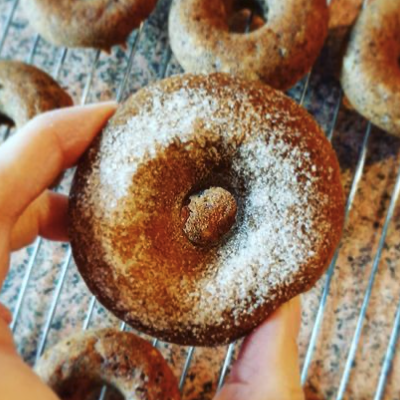 Donuts de harina de arroz y canela