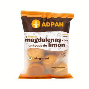 Magdalenas sabor limón sin gluten 6 unidades
