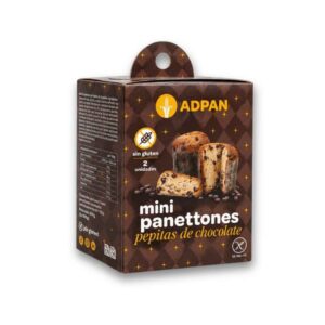 Estuche de panettones con pepitas de chocolate sin gluten