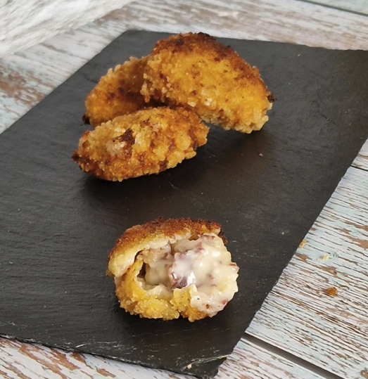 Croquetas de cecina y queso de cabra sin gluten